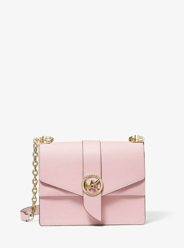 Damske Spojková Taška Michael Kors Greenwich Small Saffiano Leather Ruzove - Kabelky Michael Kors Obchod | XYSZI-7962